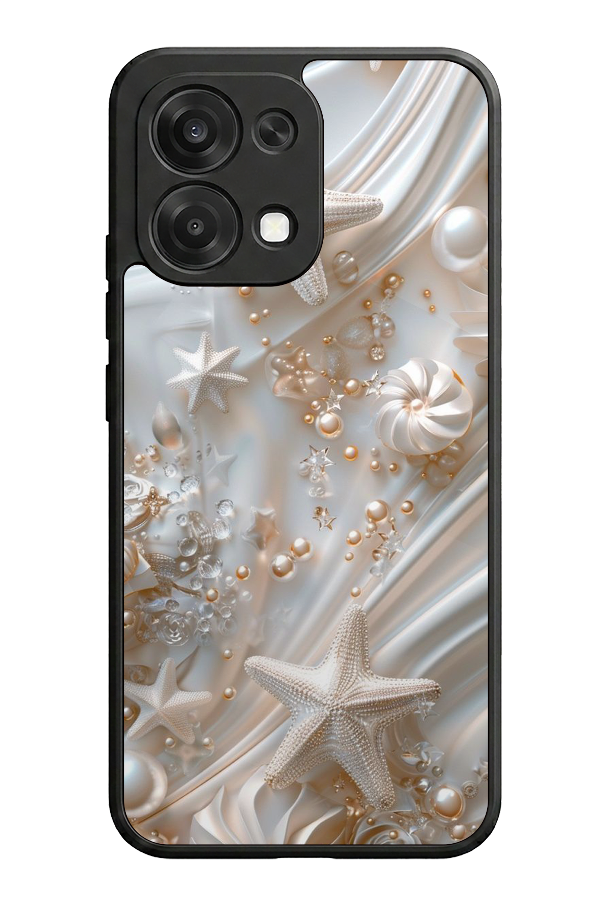 Oppo A6 Pro Uyumlu  İnci Tasarımlı Glossy Premium Kılıf