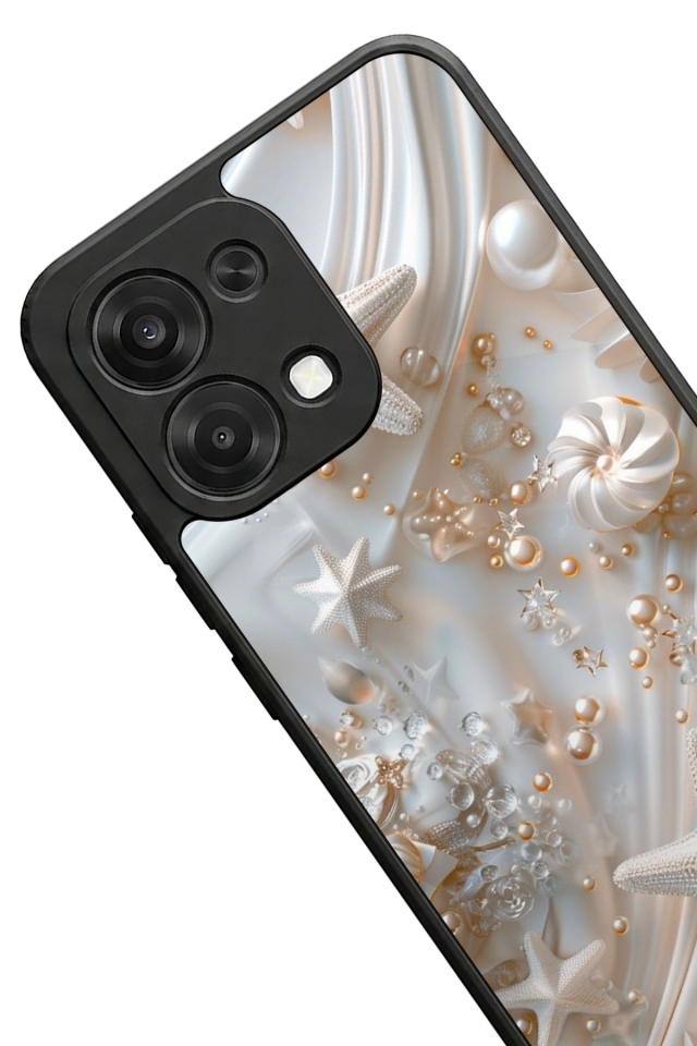 Oppo A6 Pro Uyumlu  İnci Tasarımlı Glossy Premium Kılıf