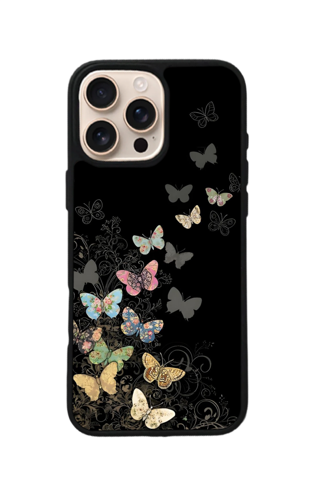iPhone 15 Pro Uyumlu Kelebek Tasarımlı Glossy Premium Kılıf
