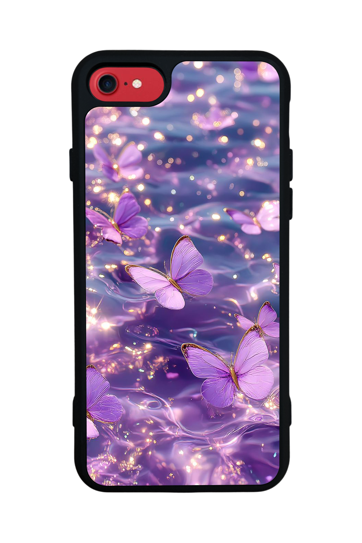 iPhone 8 Uyumlu Kelebek Tasarımlı Glossy Premium Kılıf