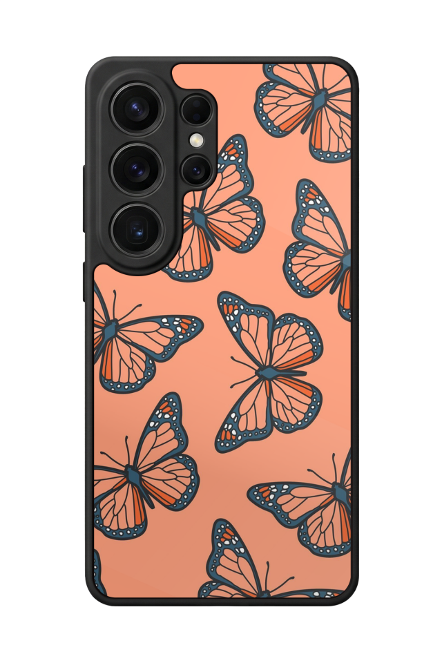 Samsung Galaxy S26 Ultra Uyumlu Kelebek Tasarımlı Glossy Premium Kılıf