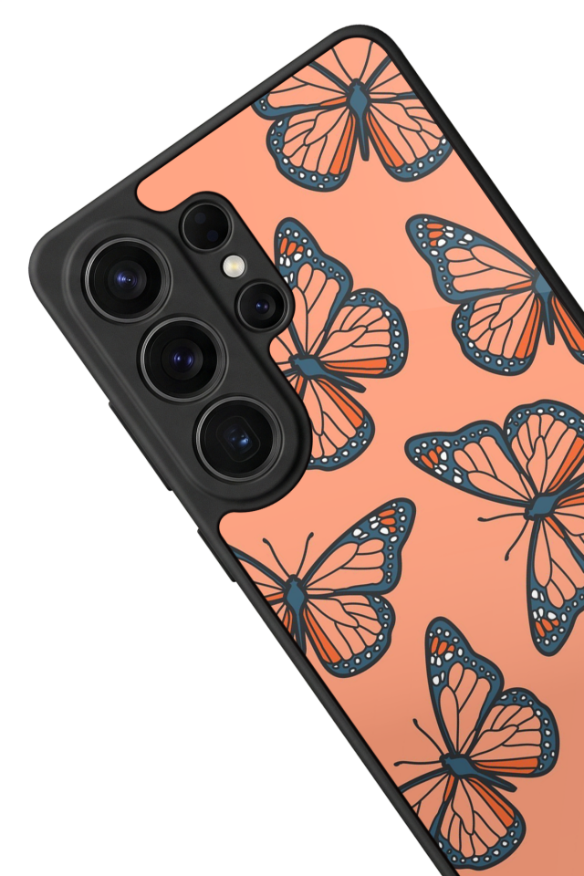 Samsung Galaxy S26 Ultra Uyumlu Kelebek Tasarımlı Glossy Premium Kılıf