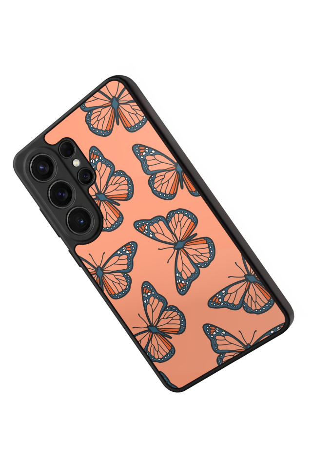 Samsung Galaxy S26 Ultra Uyumlu Kelebek Tasarımlı Glossy Premium Kılıf