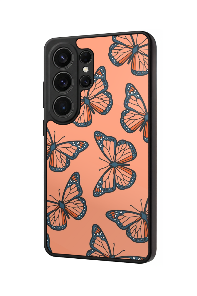 Samsung Galaxy S26 Ultra Uyumlu Kelebek Tasarımlı Glossy Premium Kılıf