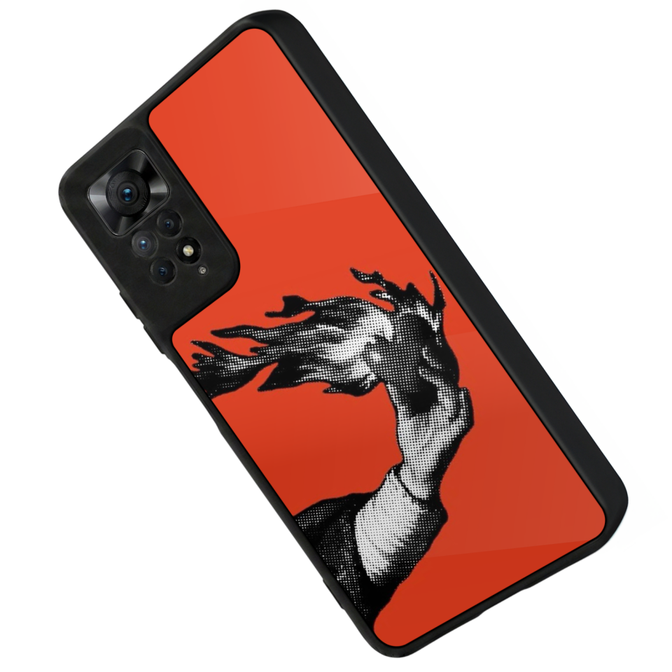 Xiaomi Redmi Note 11 Pro Uyumlu Kirmizi Tasarımlı Glossy Premium Kılıf