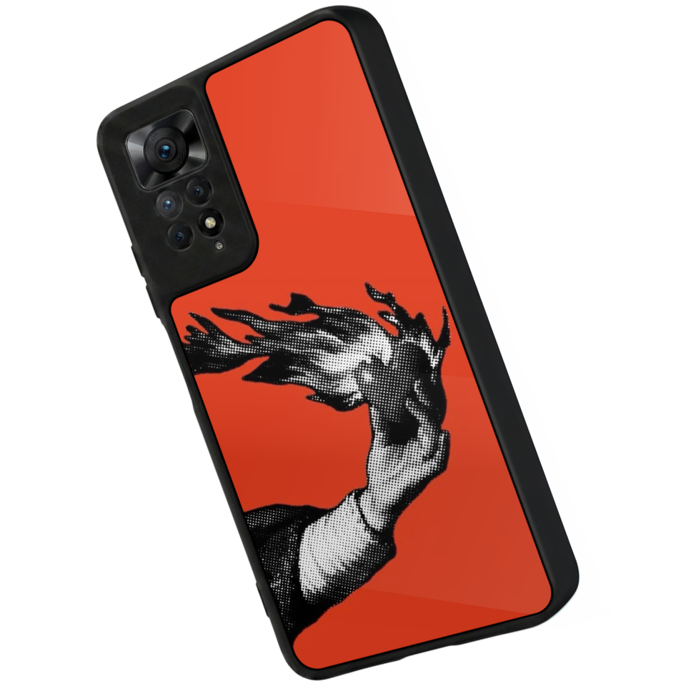 Xiaomi Redmi Note 11 Pro Uyumlu Kirmizi Tasarımlı Glossy Premium Kılıf
