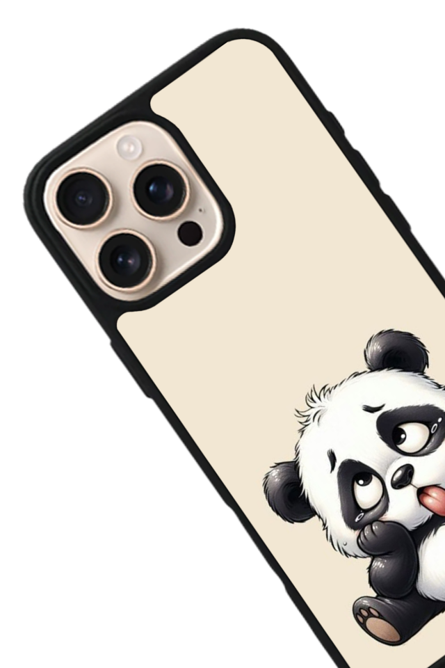 iPhone 14 Pro Max Uyumlu Panda Tasarımlı Glossy Premium Kılıf