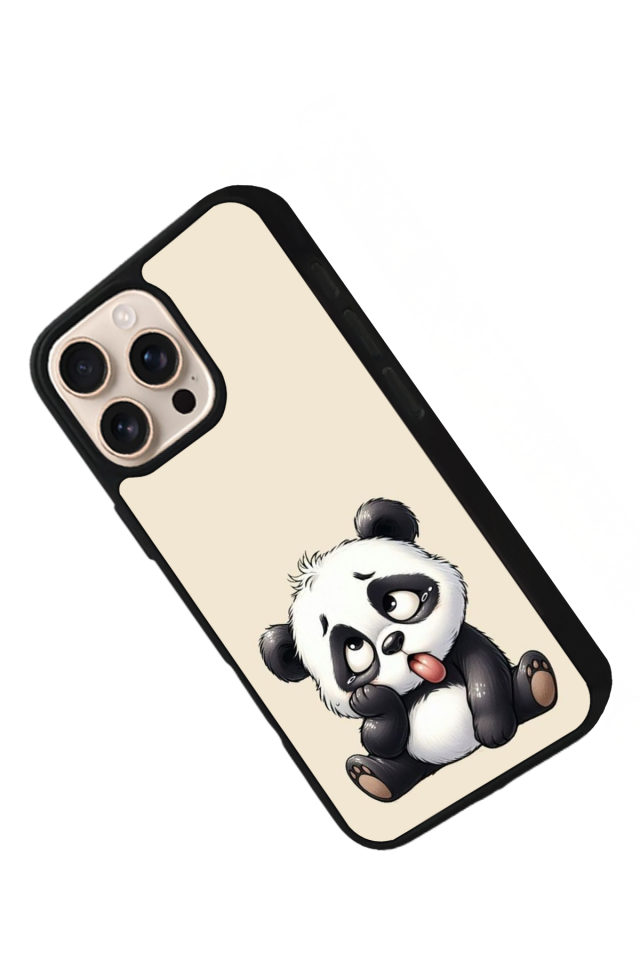 iPhone 14 Pro Max Uyumlu Panda Tasarımlı Glossy Premium Kılıf