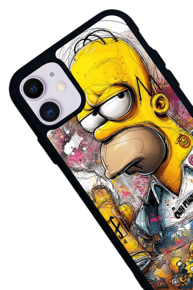 iPhone 11 Uyumlu The Simpsons Tasarımlı Glossy Premium Kılıf