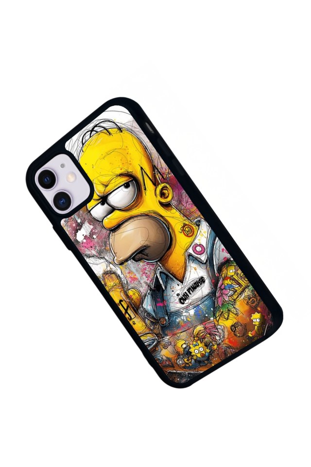 iPhone 11 Uyumlu The Simpsons Tasarımlı Glossy Premium Kılıf