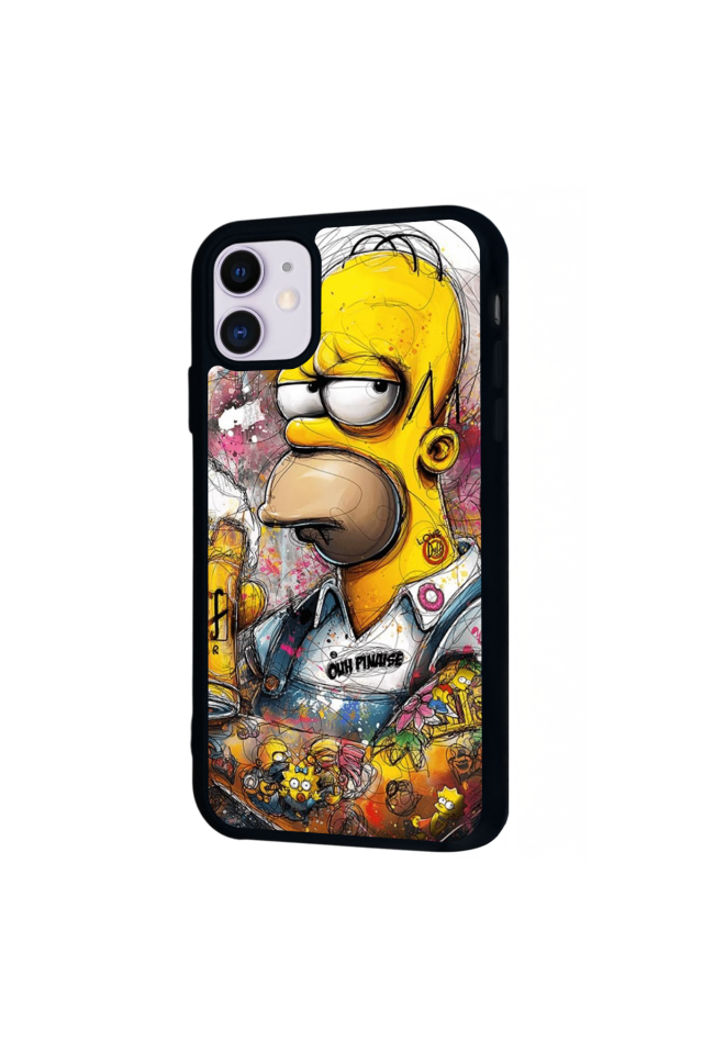 iPhone 11 Uyumlu The Simpsons Tasarımlı Glossy Premium Kılıf