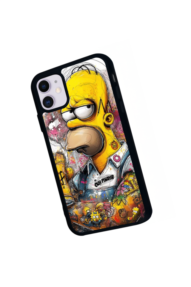 iPhone 11 Uyumlu The Simpsons Tasarımlı Glossy Premium Kılıf