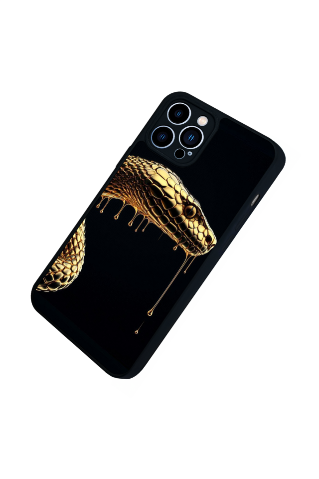 iPhone 13 Pro Max Uyumlu Yılan Tasarımlı Glossy Premium Kılıf