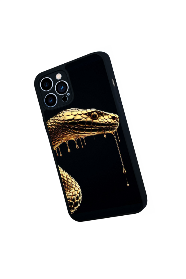 iPhone 13 Pro Max Uyumlu Yılan Tasarımlı Glossy Premium Kılıf