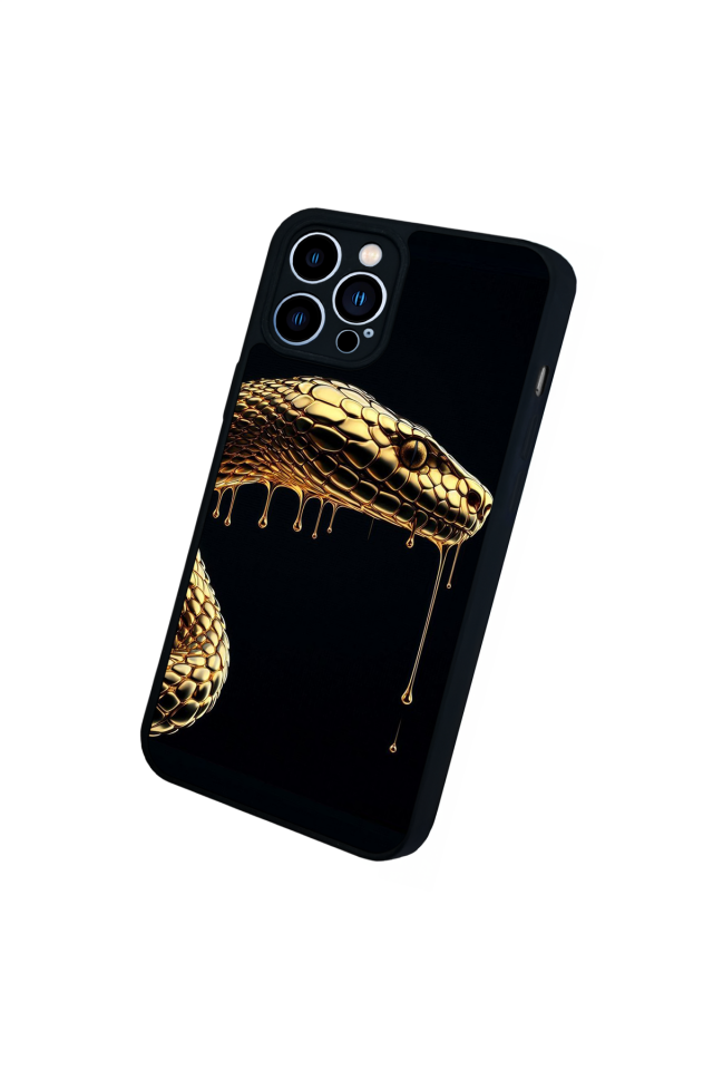 iPhone 13 Pro Max Uyumlu Yılan Tasarımlı Glossy Premium Kılıf