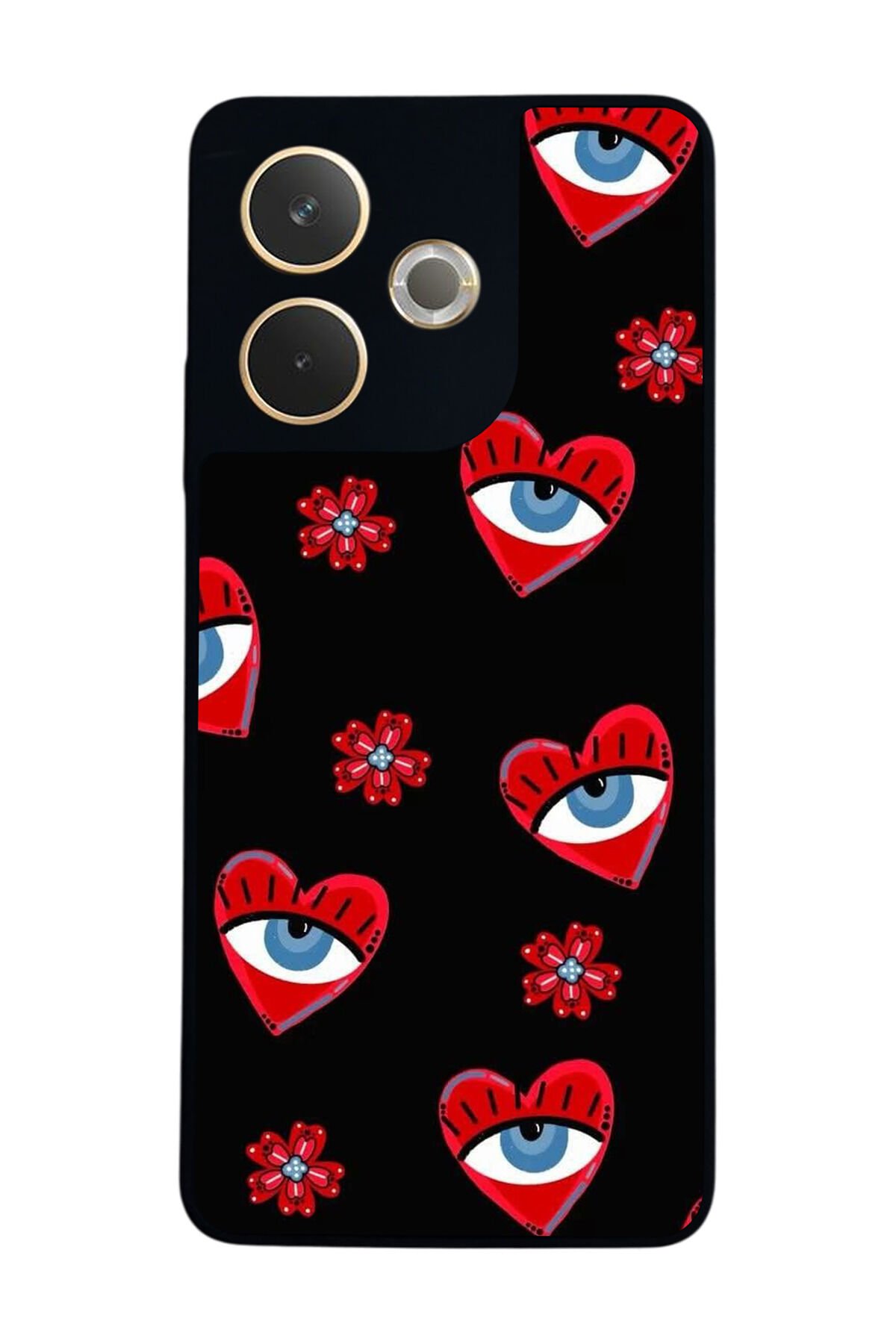 Oppo A5 Pro Uyumlu Göz Tasarımlı Glossy Premium Kılıf