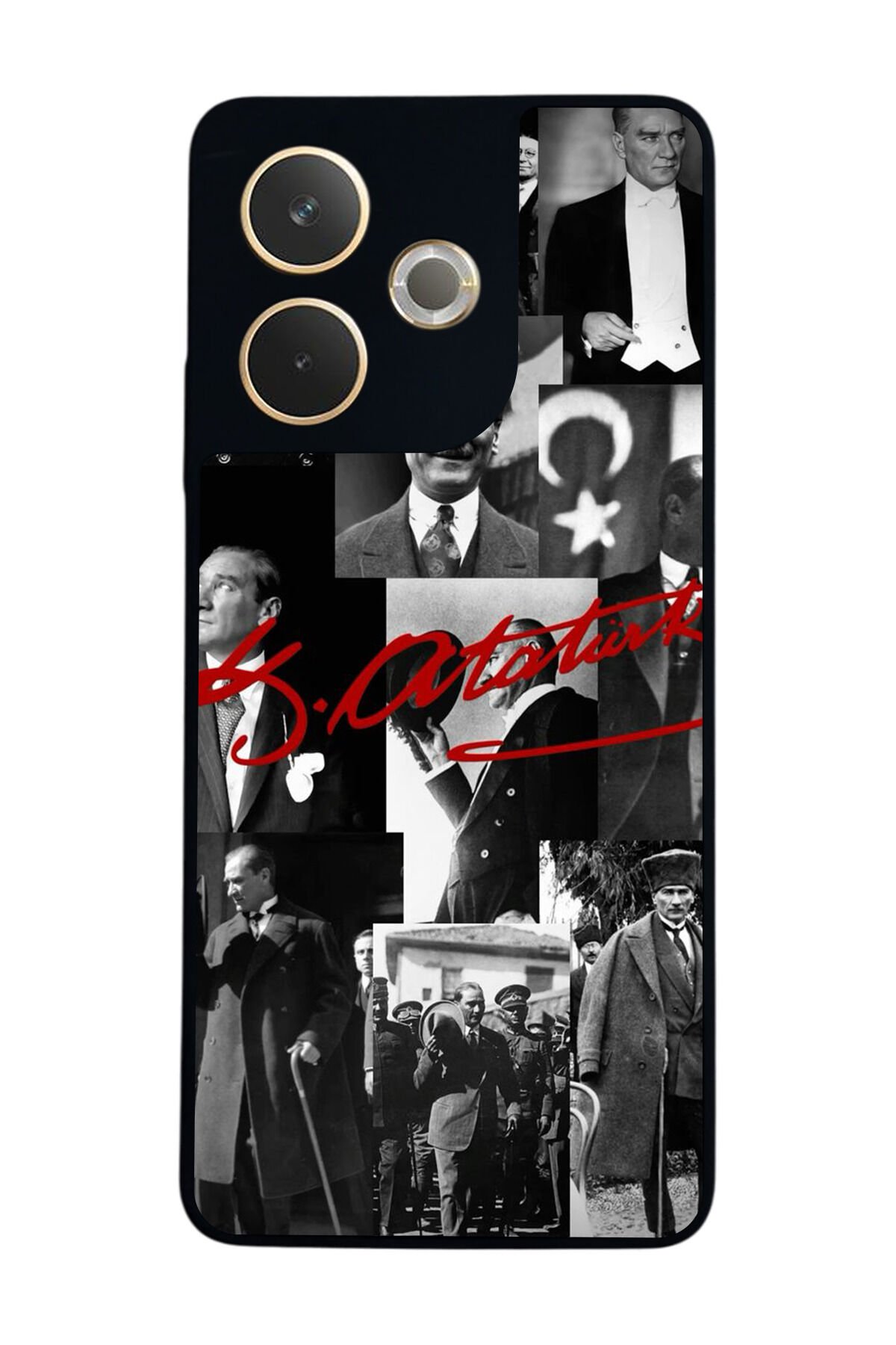 Oppo A5 Pro Uyumlu Mustafa Kemal Ataturk Tasarımlı Glossy Premium Kılıf