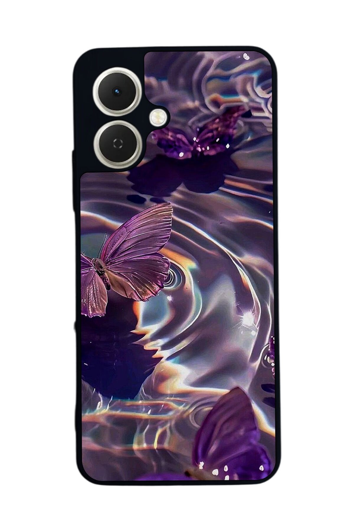 Tecno Spark GO 2 Uyumlu Kelebek Tasarımlı Glossy Premium Kılıf