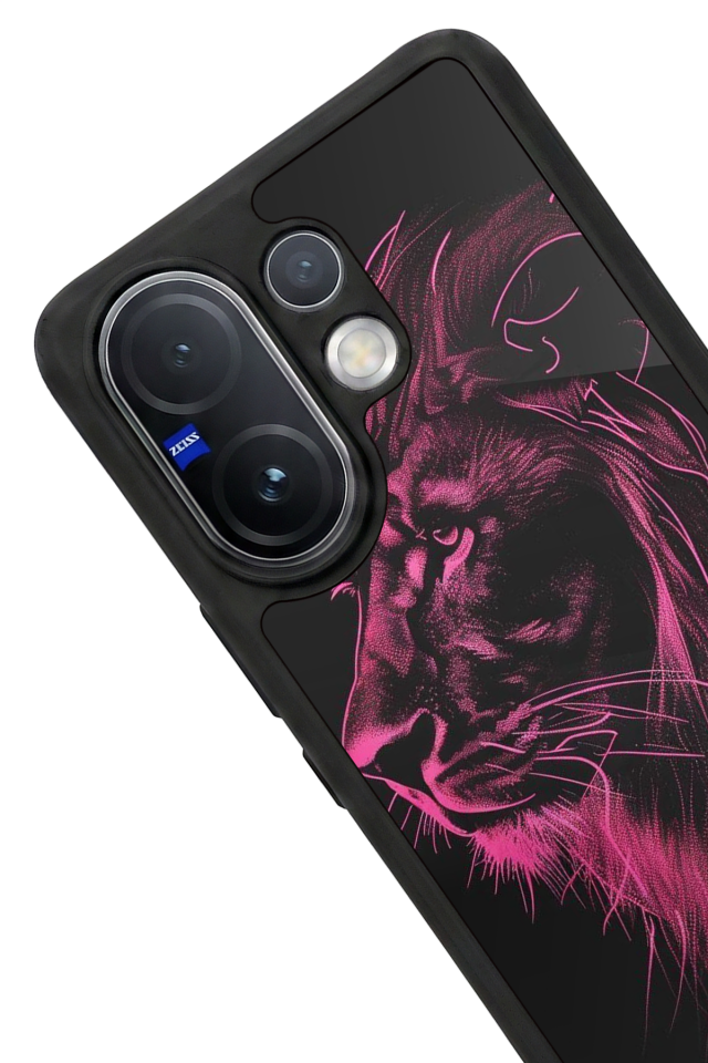 Vivo V60 Uyumlu Aslan Tasarımlı Glossy Premium Kılıf
