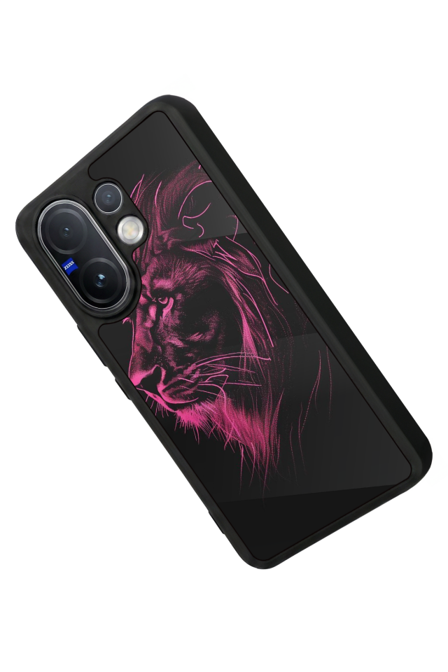 Vivo V60 Uyumlu Aslan Tasarımlı Glossy Premium Kılıf