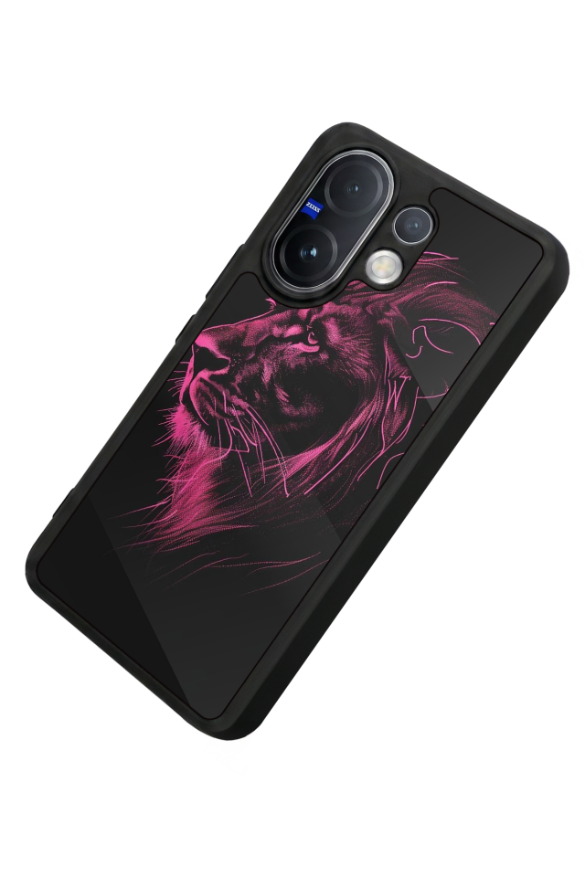 Vivo V60 Uyumlu Aslan Tasarımlı Glossy Premium Kılıf