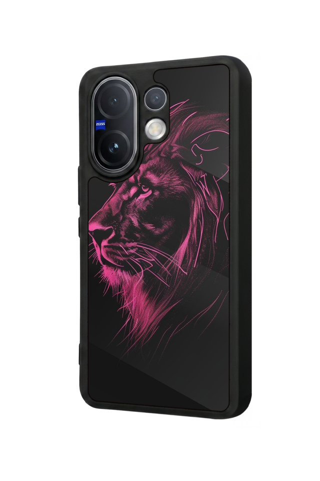 Vivo V60 Uyumlu Aslan Tasarımlı Glossy Premium Kılıf