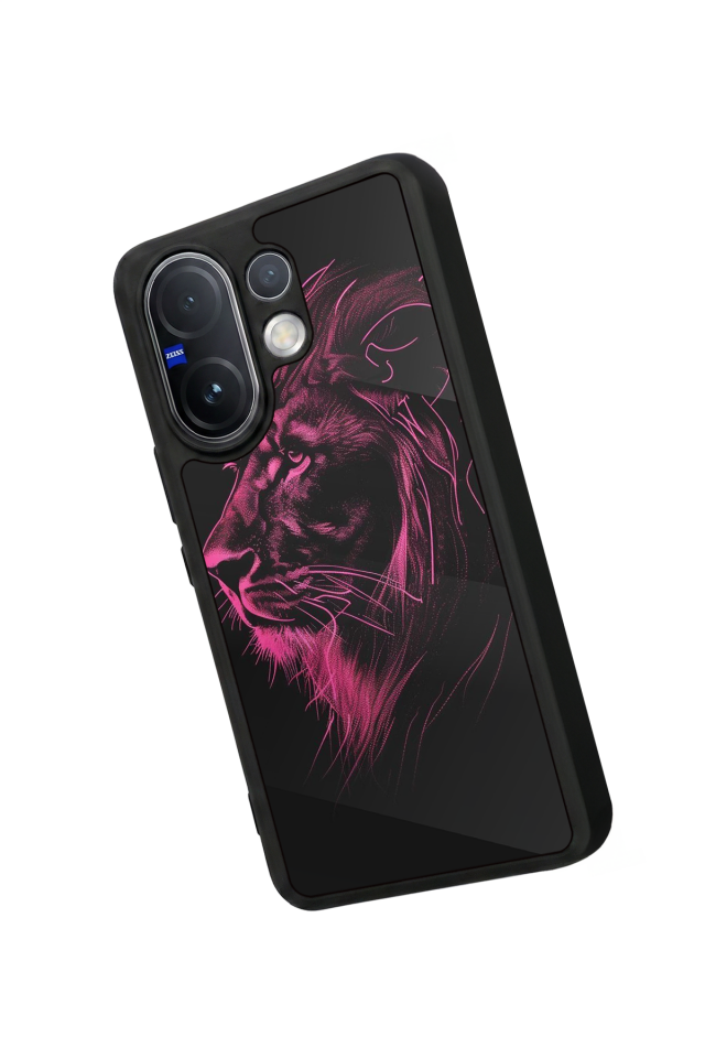 Vivo V60 Uyumlu Aslan Tasarımlı Glossy Premium Kılıf