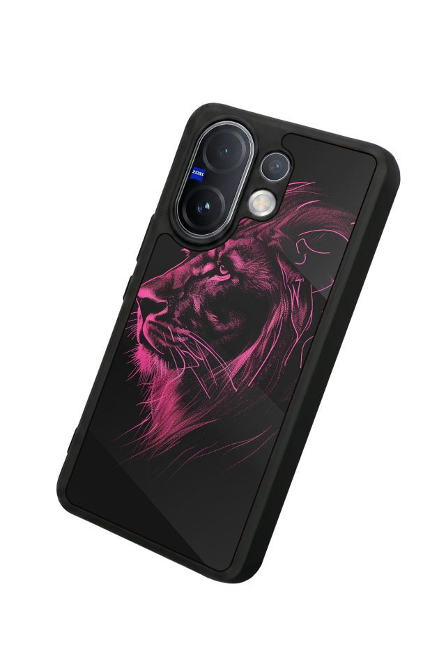 Vivo V60 Uyumlu Aslan Tasarımlı Glossy Premium Kılıf