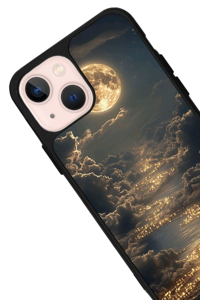 iPhone 15 Uyumlu Ay Tasarımlı Glossy Premium Kılıf