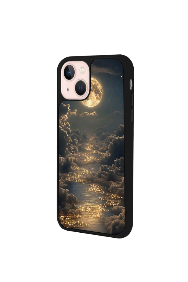 iPhone 15 Uyumlu Ay Tasarımlı Glossy Premium Kılıf