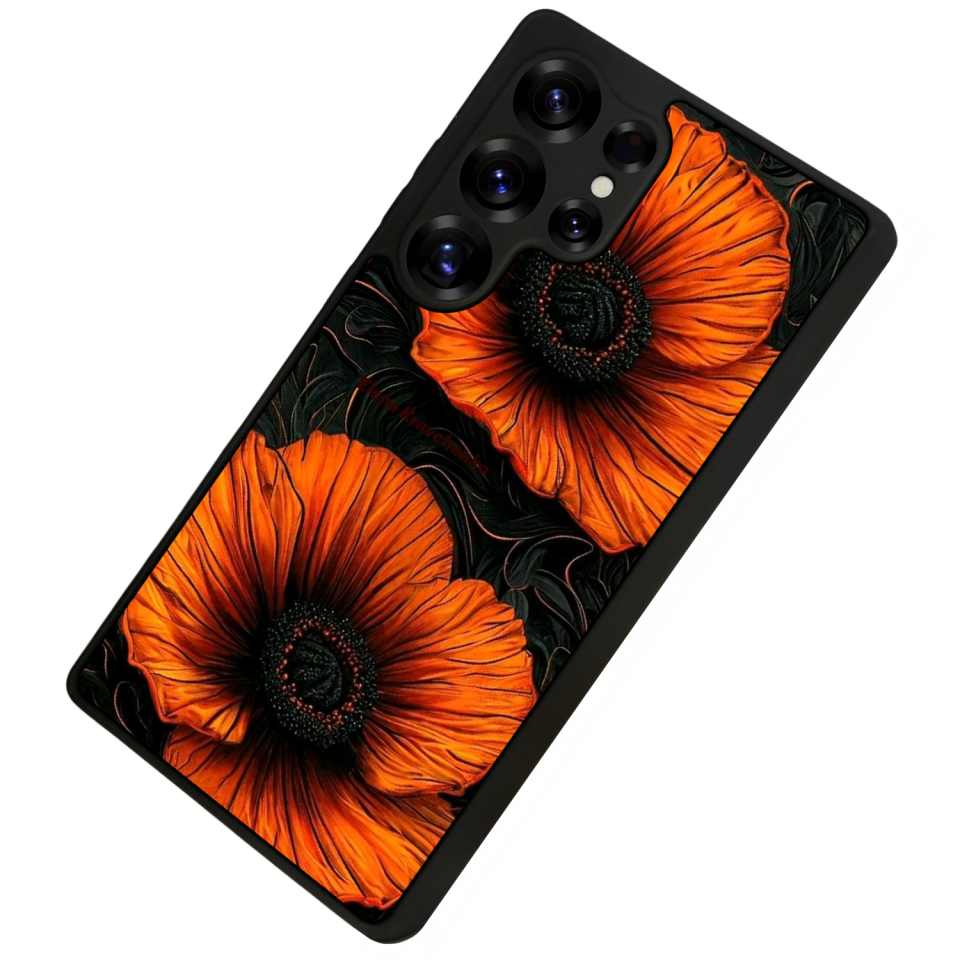 Samsung Galaxy S25 Ultra Uyumlu Botanik Tasarımlı Glossy Premium Kılıf