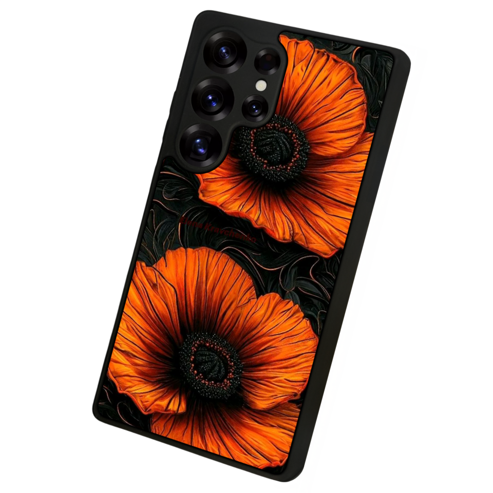 Samsung Galaxy S25 Ultra Uyumlu Botanik Tasarımlı Glossy Premium Kılıf