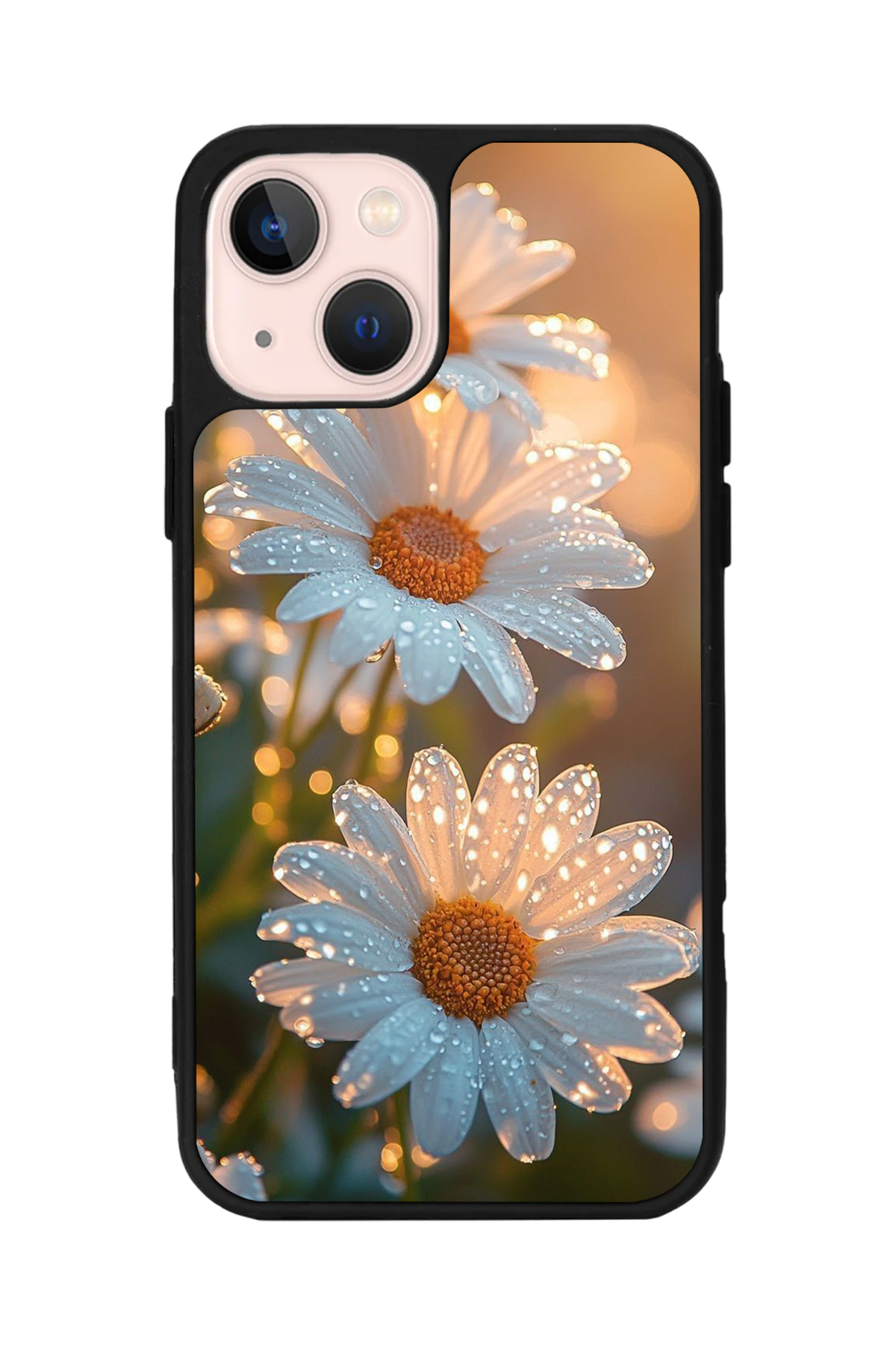 iPhone 13/14 Uyumlu Cicek Tasarımlı Glossy Premium Kılıf