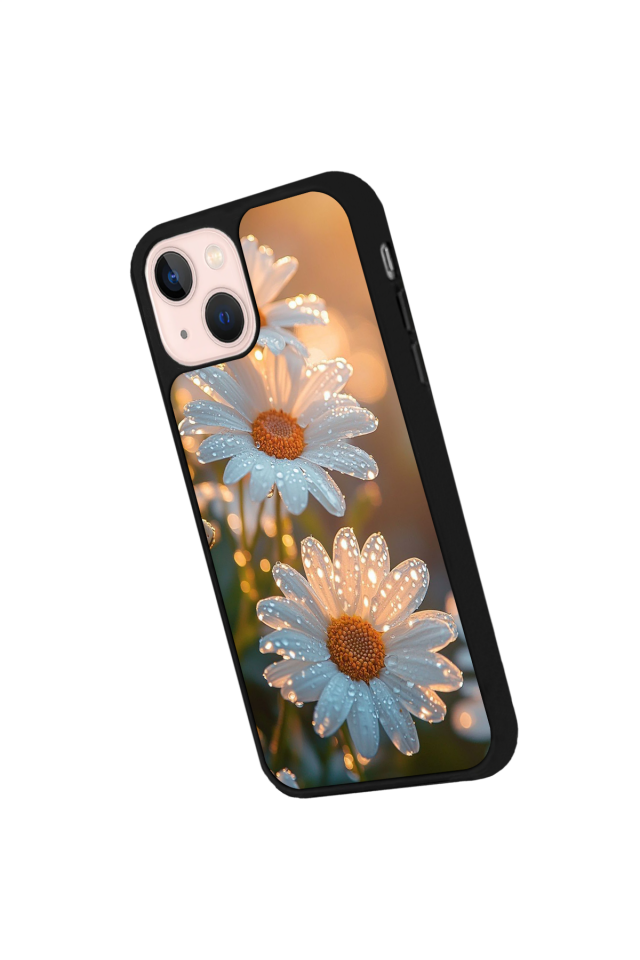 iPhone 13/14 Uyumlu Cicek Tasarımlı Glossy Premium Kılıf