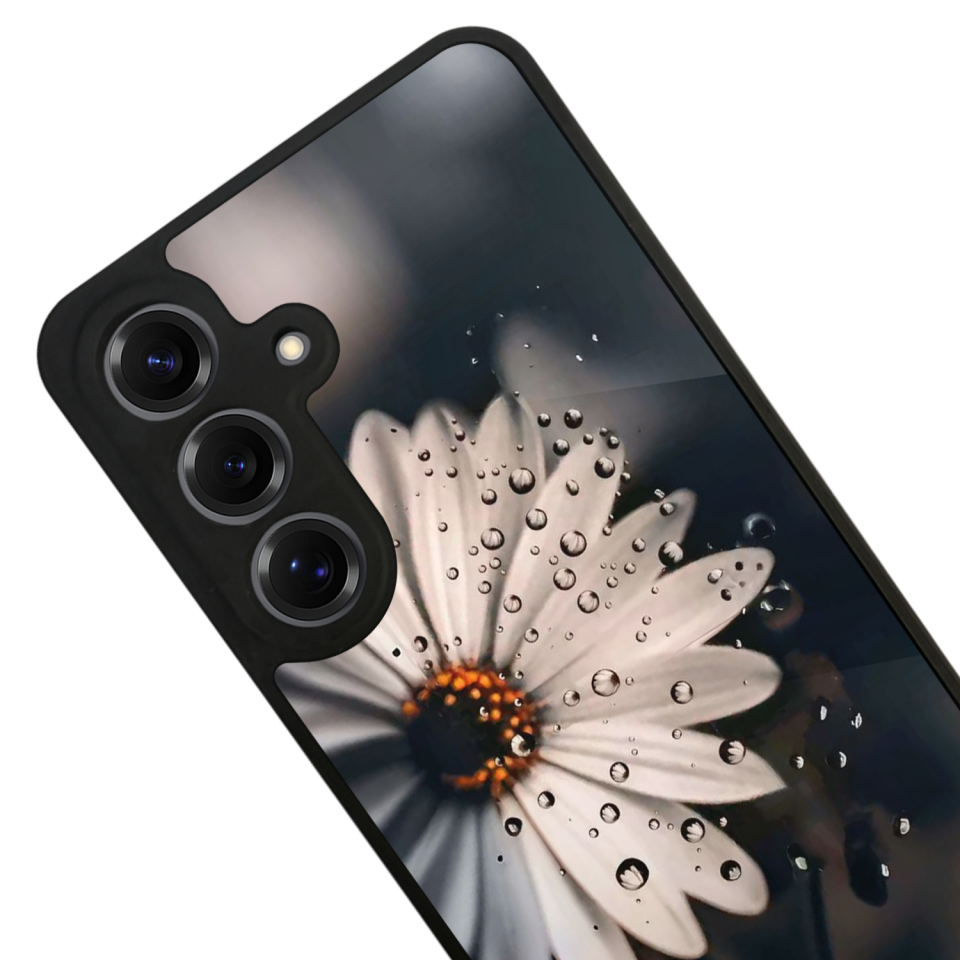 Samsung Galaxy S25 Uyumlu Cicek Tasarımlı Glossy Premium Kılıf