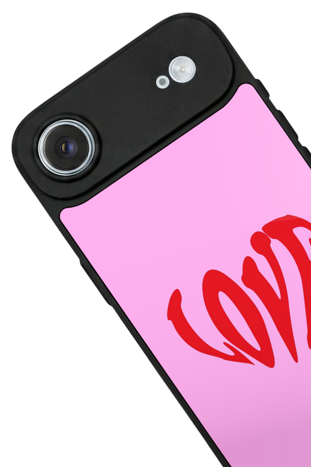 iPhone 17 Air Uyumlu Kalp Love Tasarımlı Glossy Premium Kılıf