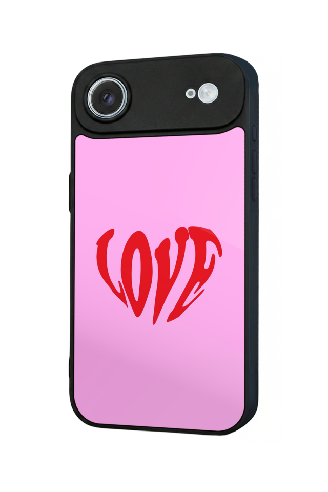 iPhone 17 Air Uyumlu Kalp Love Tasarımlı Glossy Premium Kılıf