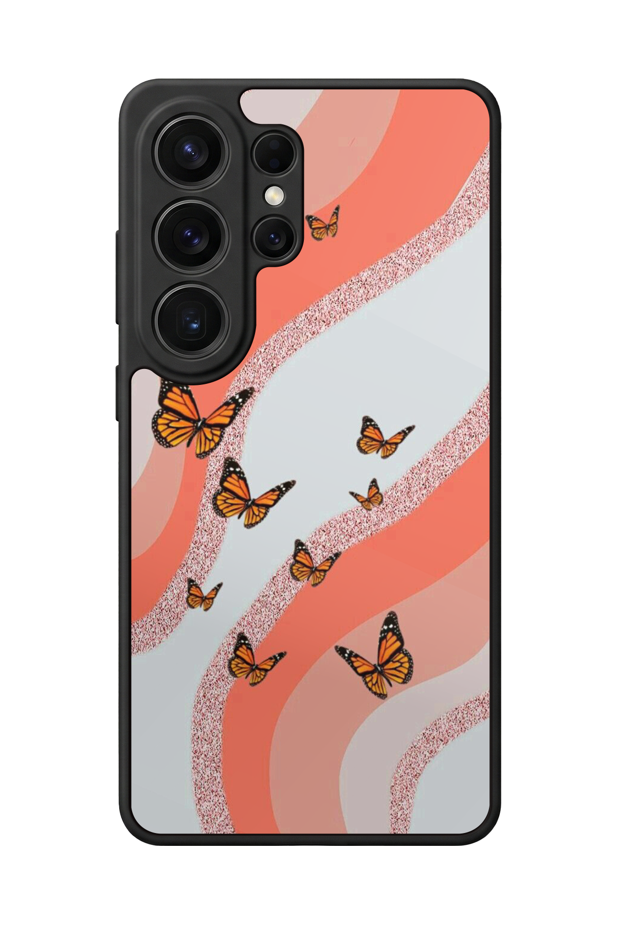 Samsung Galaxy S26 Ultra Uyumlu Kelebek Tasarımlı Glossy Premium Kılıf