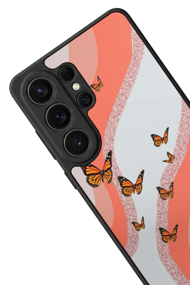 Samsung Galaxy S26 Ultra Uyumlu Kelebek Tasarımlı Glossy Premium Kılıf