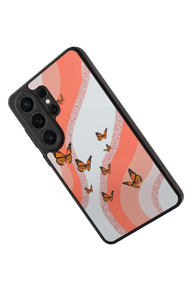 Samsung Galaxy S26 Ultra Uyumlu Kelebek Tasarımlı Glossy Premium Kılıf