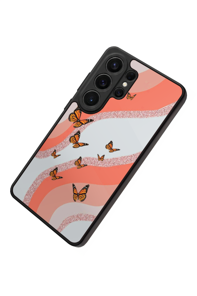 Samsung Galaxy S26 Ultra Uyumlu Kelebek Tasarımlı Glossy Premium Kılıf