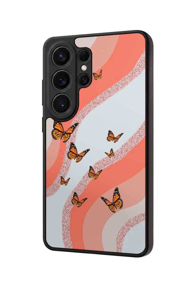 Samsung Galaxy S26 Ultra Uyumlu Kelebek Tasarımlı Glossy Premium Kılıf