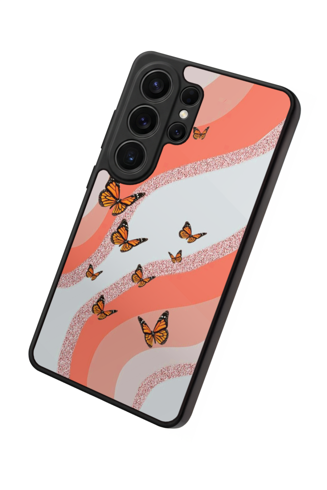 Samsung Galaxy S26 Ultra Uyumlu Kelebek Tasarımlı Glossy Premium Kılıf