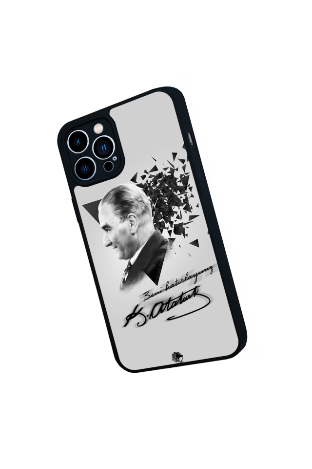 iPhone 12 Pro Max Uyumlu Mustafa Kemal Ataturk Tasarımlı Glossy Premium Kılıf