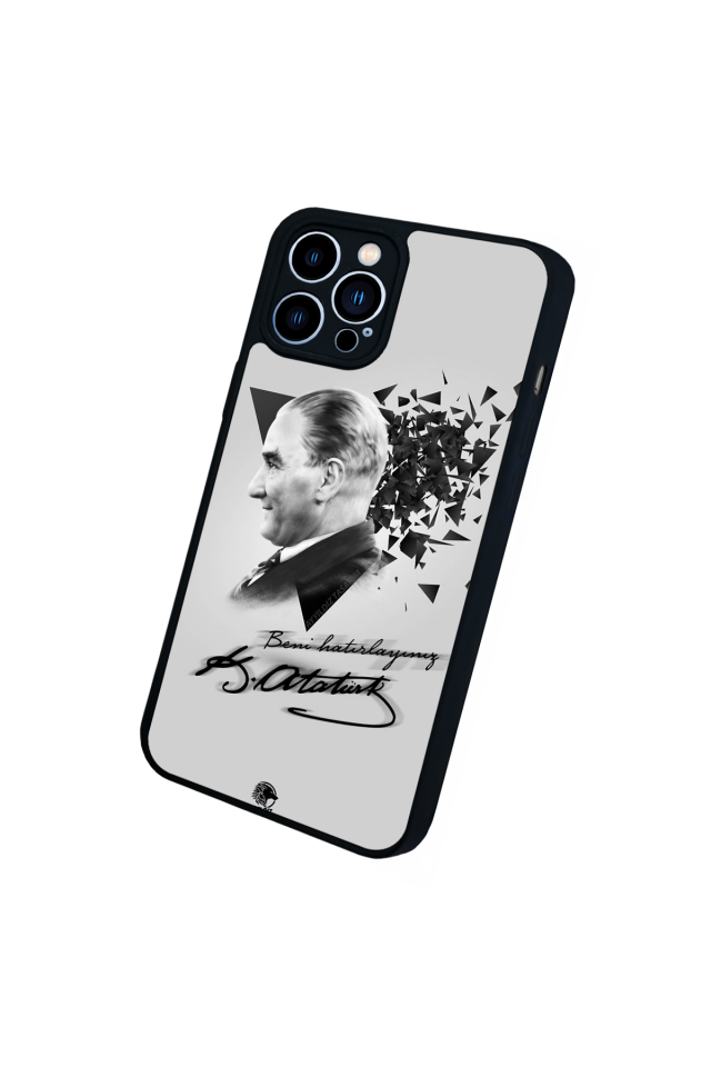 iPhone 12 Pro Max Uyumlu Mustafa Kemal Ataturk Tasarımlı Glossy Premium Kılıf