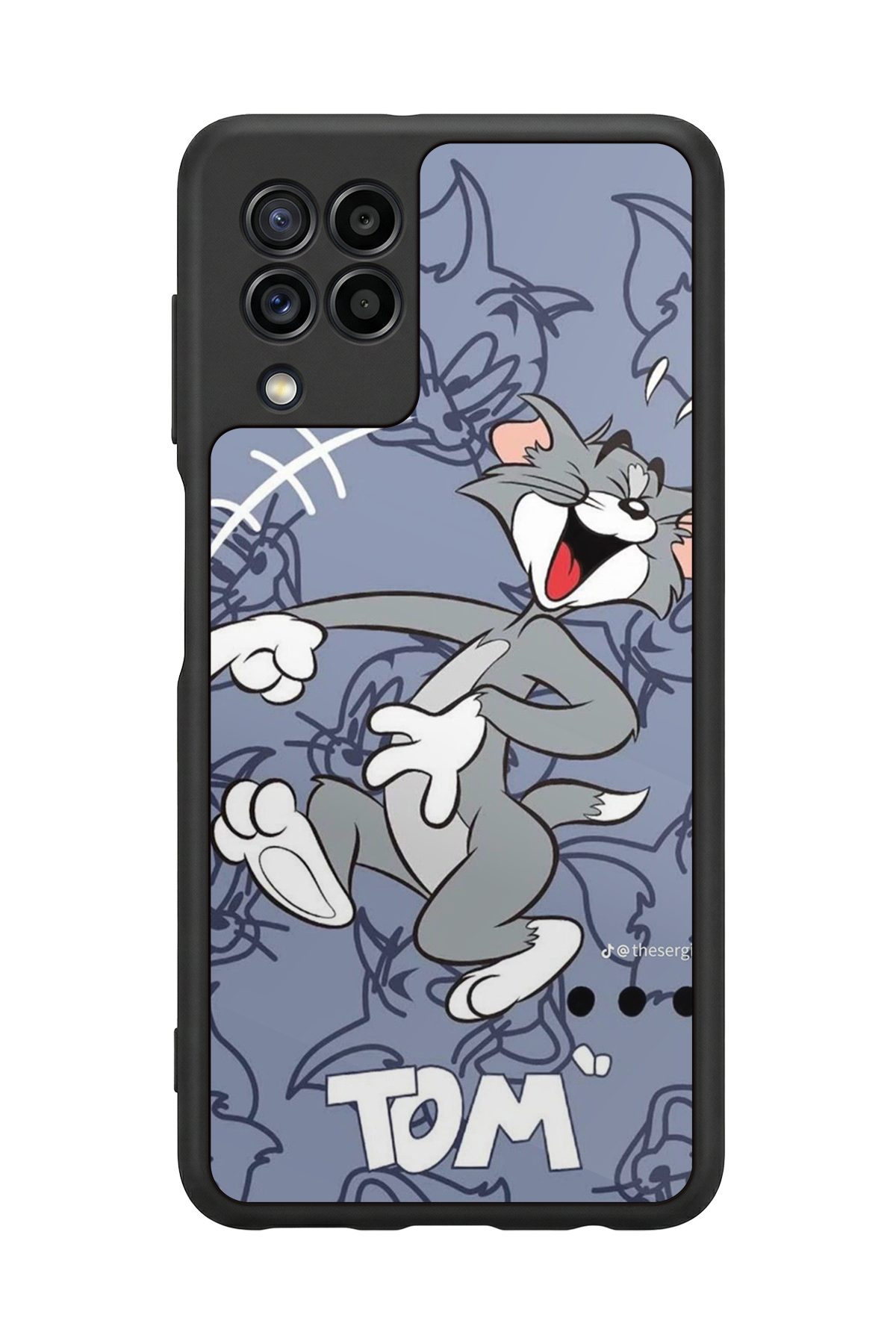 Samsung Galaxy M22 Uyumlu Tom And Jerry Tasarımlı Glossy Premium Kılıf