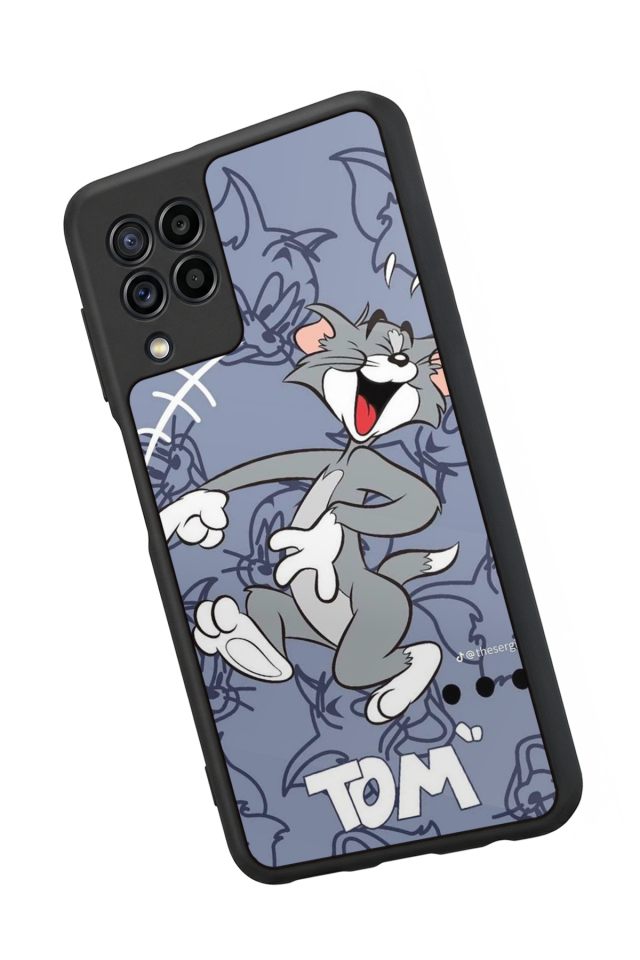Samsung Galaxy M22 Uyumlu Tom And Jerry Tasarımlı Glossy Premium Kılıf