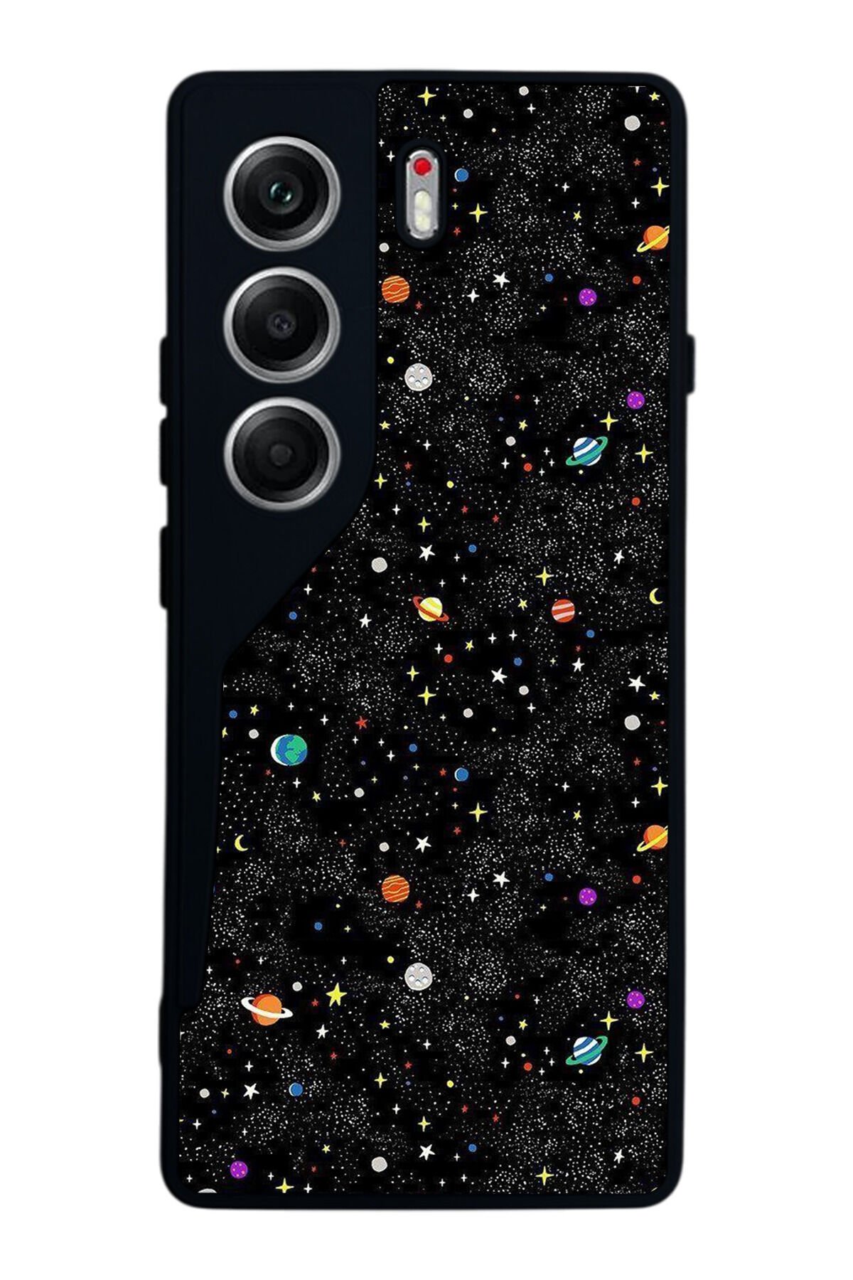 Tecno Camon 40 Uyumlu Uzay Tasarımlı Glossy Premium Kılıf