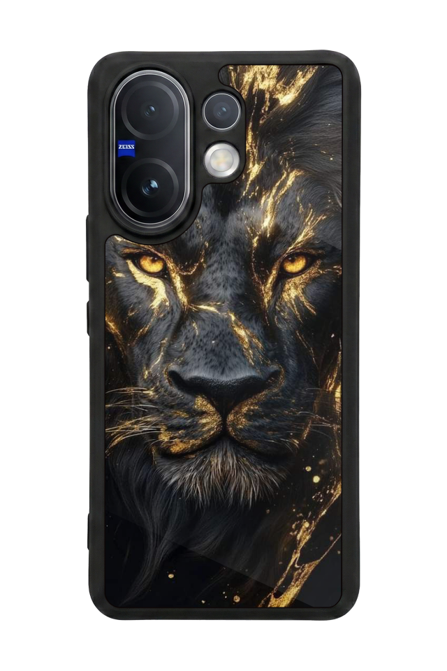 Vivo V60 Uyumlu Aslan Tasarımlı Glossy Premium Kılıf