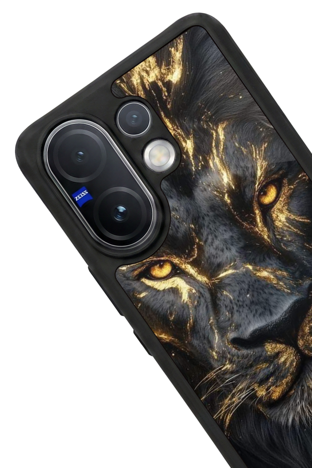 Vivo V60 Uyumlu Aslan Tasarımlı Glossy Premium Kılıf